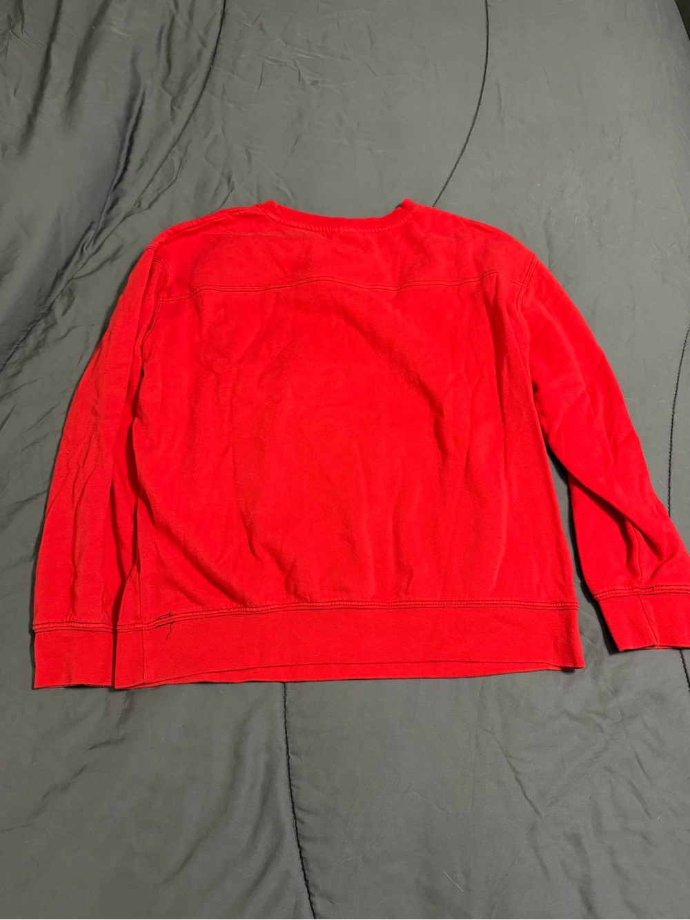 Disney Minnie Mouse Graphic Crewneck Sweatshirt Red XL Vintage Style Pullover - Picture 3 of 4